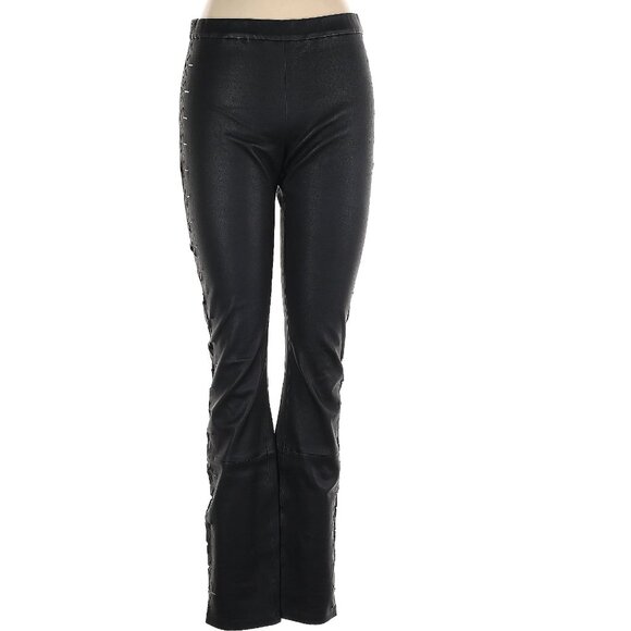 HAIDER ACKERMANN • SS2019 Laser Cut Black Leather Leggings FR 38 US 6-8 M IT 42 - Picture 5 of 12